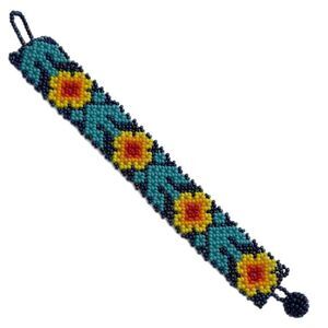 Wrap bracelet made with seed beads